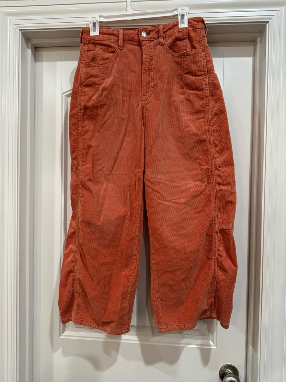Anthropologie Wide-Leg Corduroy Pants in Rust
